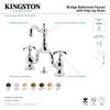 Kingston Brass Bridge Bathroom Faucet with Brass PopUp, Antique Brass KS7973TX